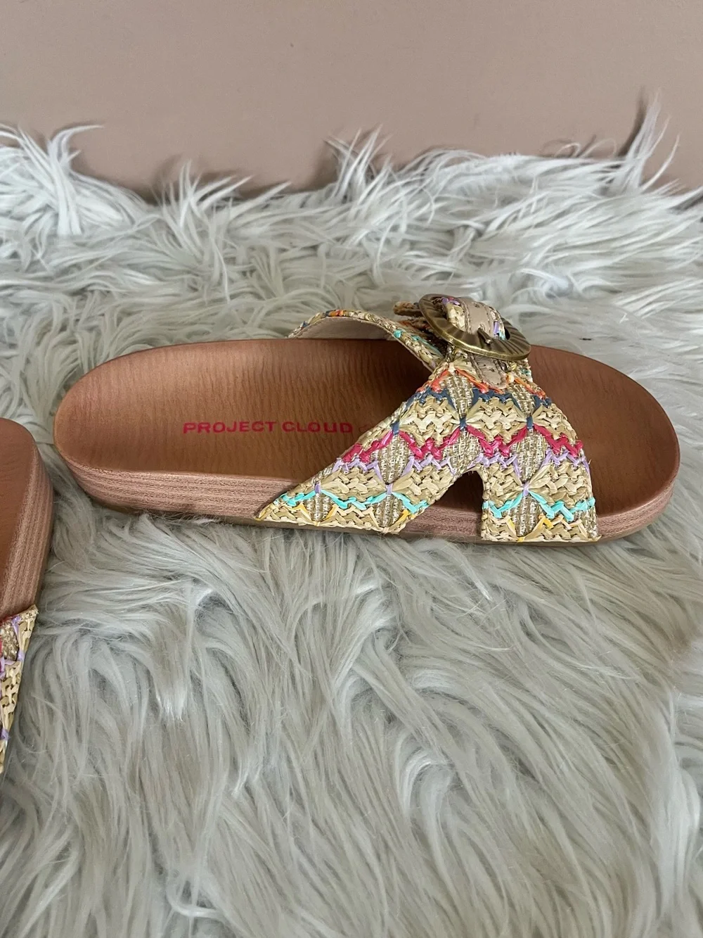 {Project Cloud} Kids Beaming Slip-On Slide Sandals - Youth 13 - NWT